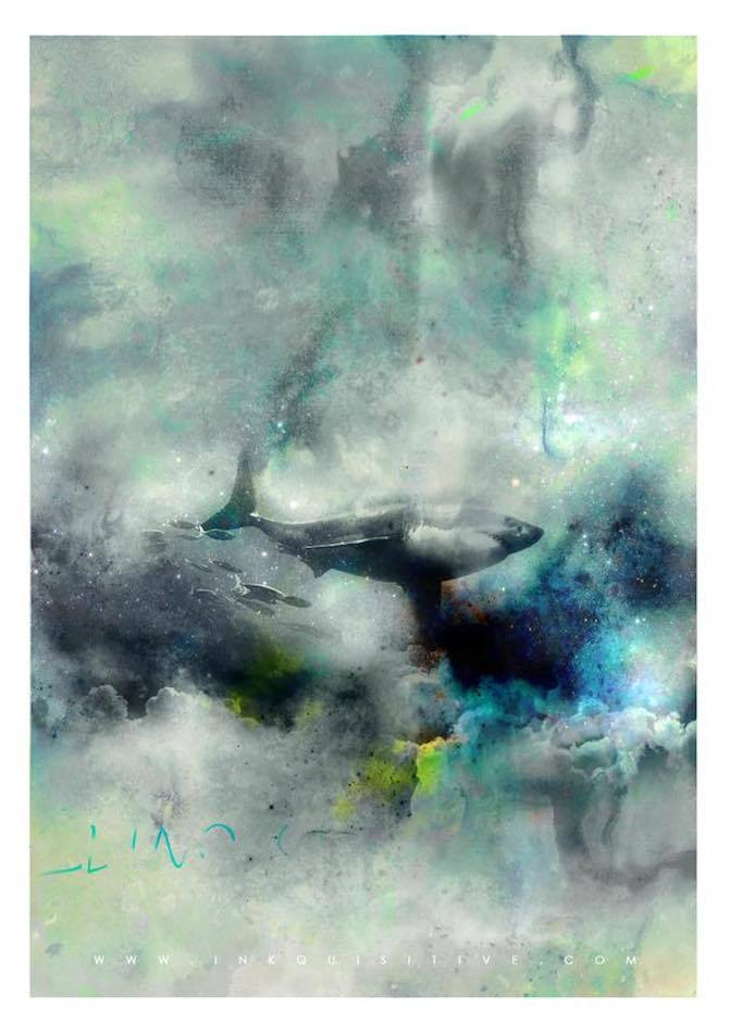 Just out of the blue Inkquisitive painting