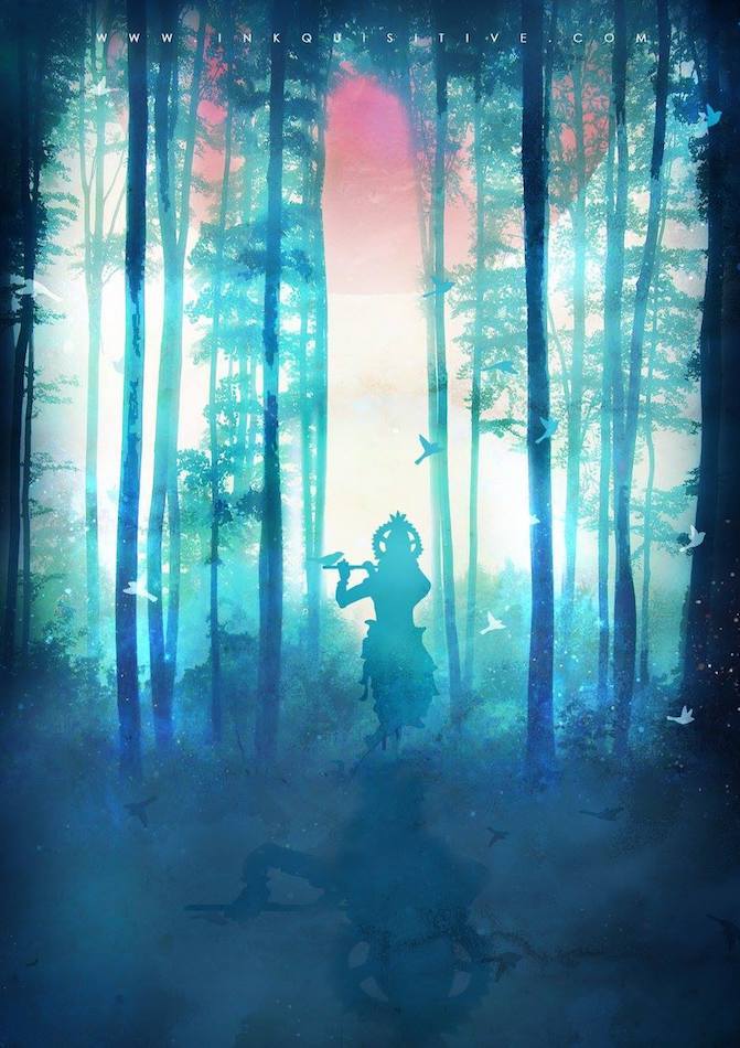 Krishnas Flute Inkquisitive painting