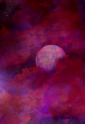 Once in a blue moon Inkquisitive painting