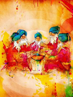 Panj Pyare Inkquisitive painting