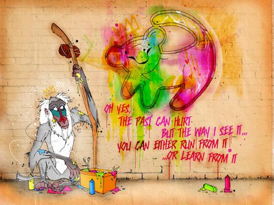 Rafiki Lion King Inkquisitive painting