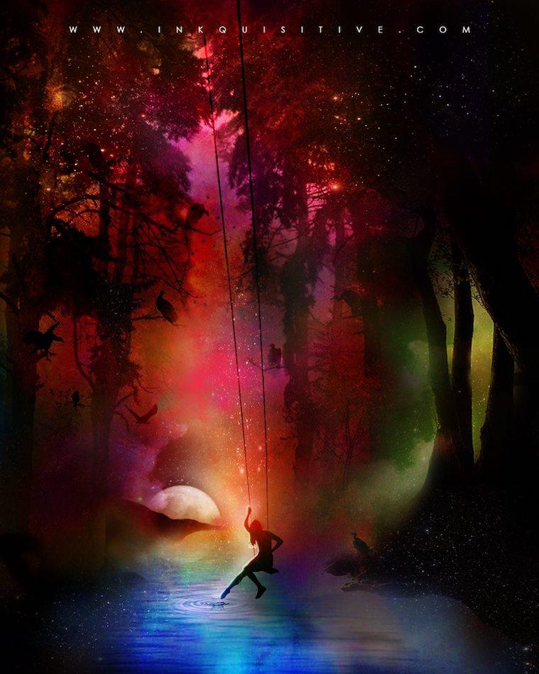 She didn't know who would leave or stay Inkquisitive painting