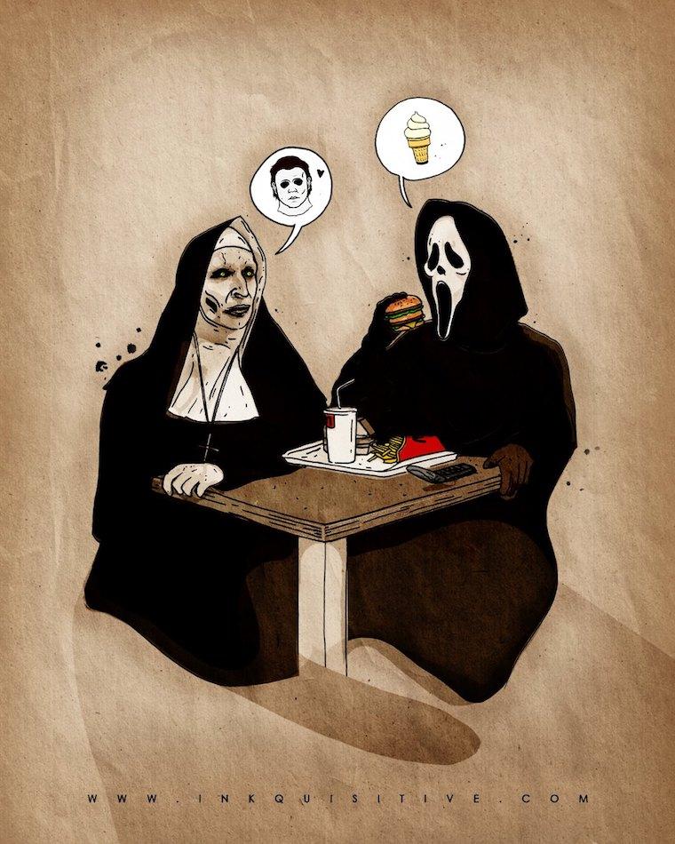 Sometimes first dates be like Inkquisitive painting