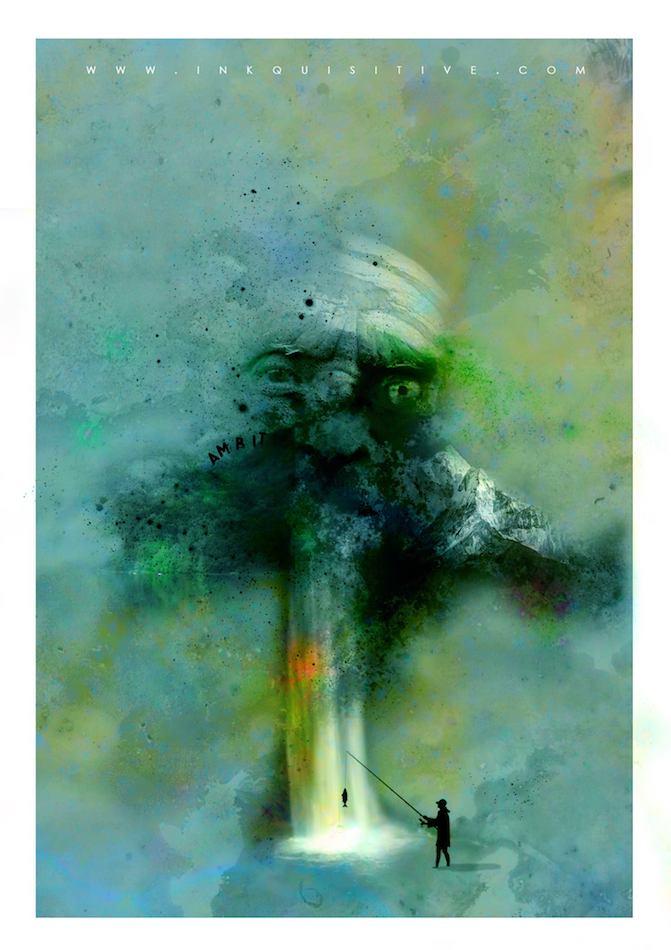Starve the ego Inkquisitive painting