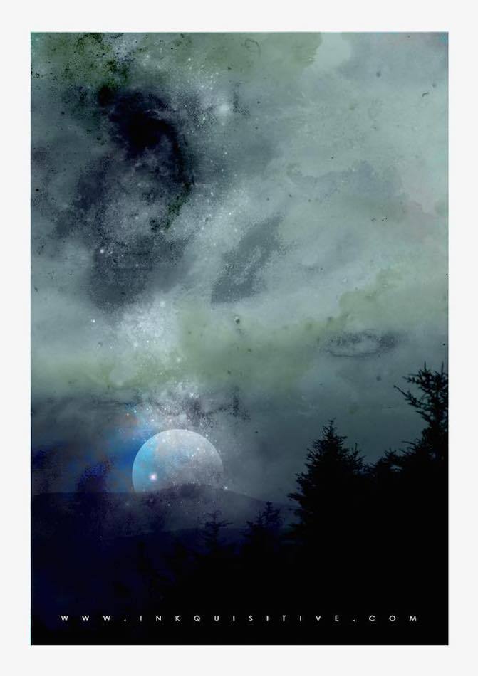 The day the moon fell out the sky Inkquisitive painting
