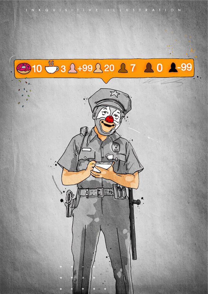 Police officer Inkquisitive painting