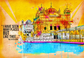 Golden Temple Inkquisitive painting