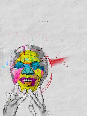 Nelson Mandela Inkquisitive painting