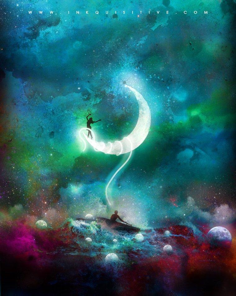 Never chase love Inkquisitive painting