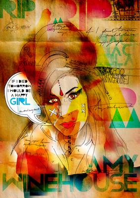 Amy Winehouse Inkquisitive painting