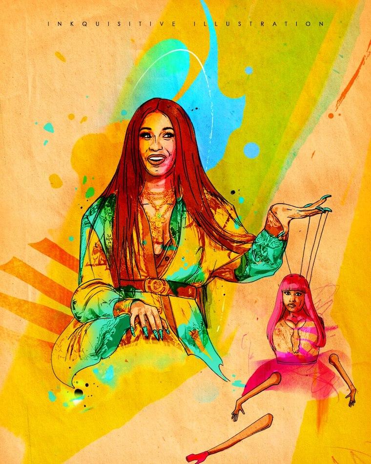 Apparently, Cardi B don't play with barbies Inkquisitive painting