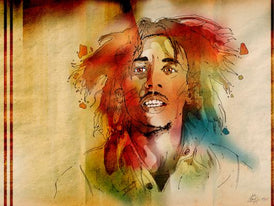 Bob Marley Inkquisitive painting