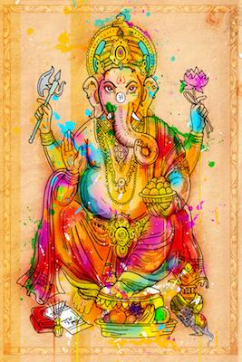 Ganesha Inkquisitive painting