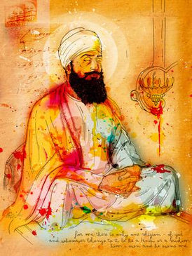 Guru Tegh Bahadur Ji Inkquisitive painting