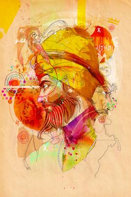 King without a crown Inkquisitive painting