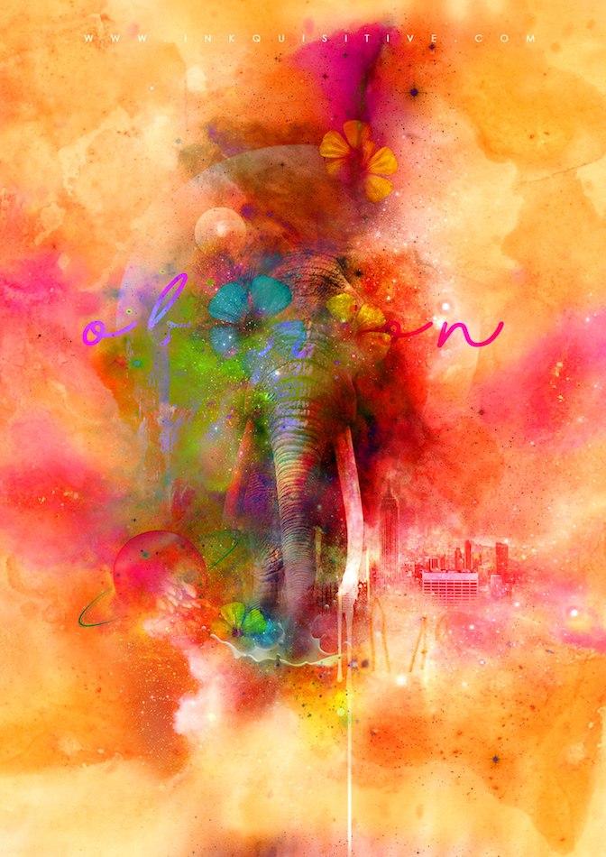 Purpose over perfect elephant Inkquisitive painting