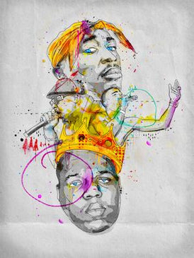 Tupac Biggie Inkquisitive painting