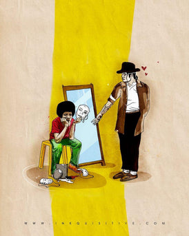 The man in the mirror Michael Jackson Inkquisitive painting