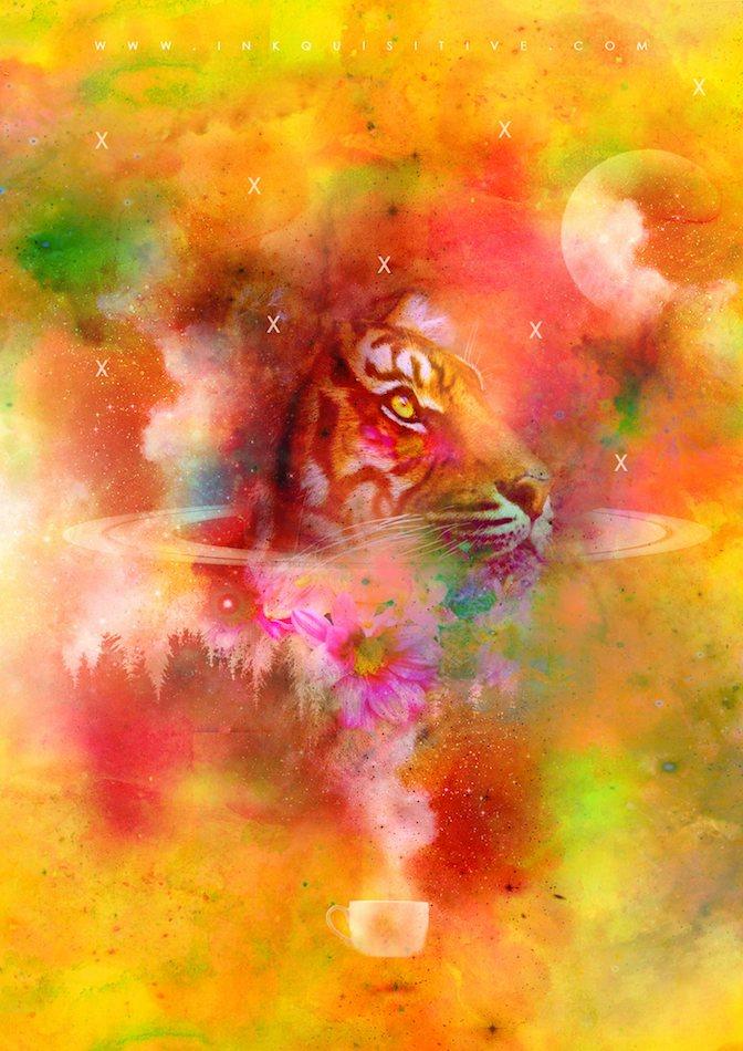 Lion Inkquisitive painting