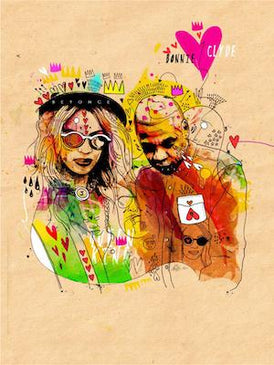 Beyonce and Jay-Z Inkquisitive painting