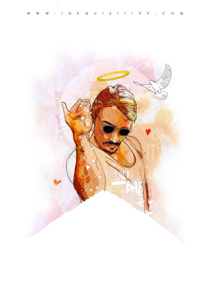 Saltbae Inkquisitive painting
